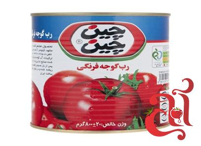 قیمت رب گوجه فرنگی چین چین مقدار 800 گرم